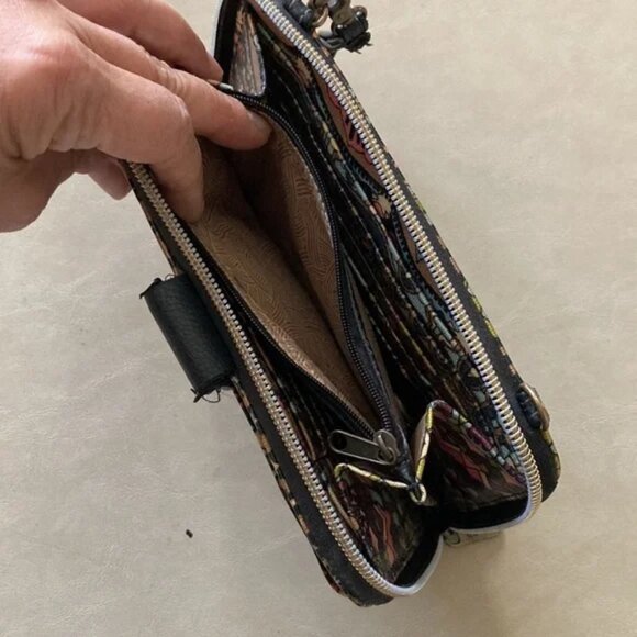 Sakroots Wristlet Wallet Aztec Design Zipper Snap Closure Multicolor - Picture 7 of 12